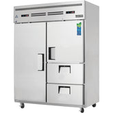 Everest ESQ2D2, 59 ", 2 Wide Section - 1 Full Dr (LFT; Ref), 1 Half Dr (RT Top; Fzr) & 2 Drawer (RT Bottom; Ref) 3/4 Ref